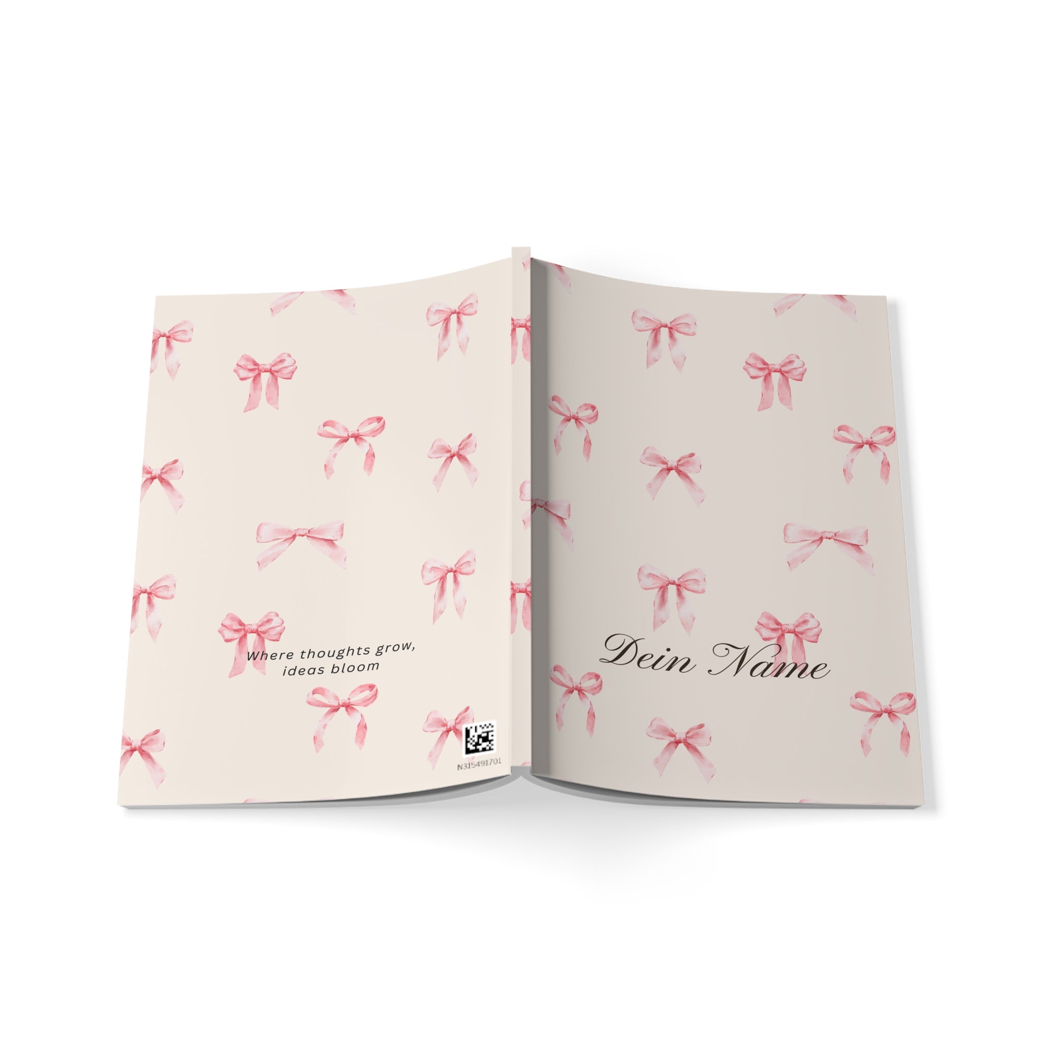 🎀 Notizbuch „Bow“ – A5