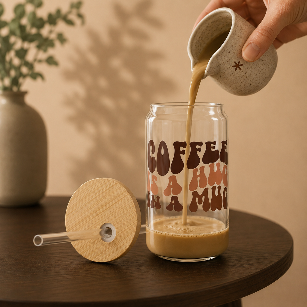 🤎☕ Sipperglas „Mocha Hug“