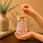 🌈 Sipperglas „Stay Positive“
