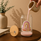 🌈 Sipperglas „Stay Positive“