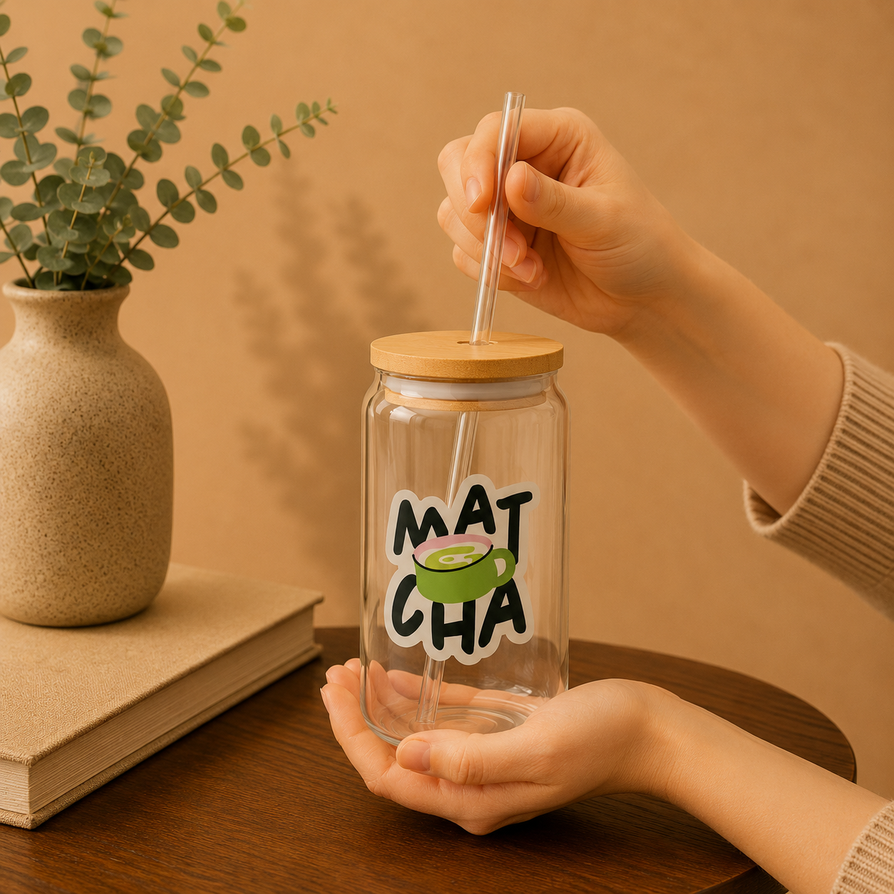 🍵 Sipperglas „Matcha Cha“