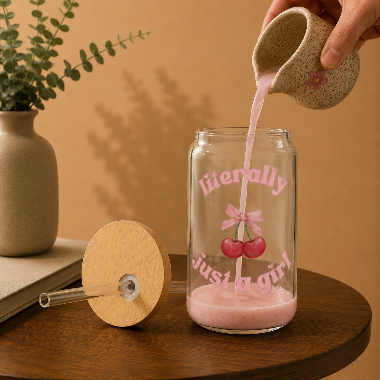 🎀🍒 Sipperglas „Just a Girl“