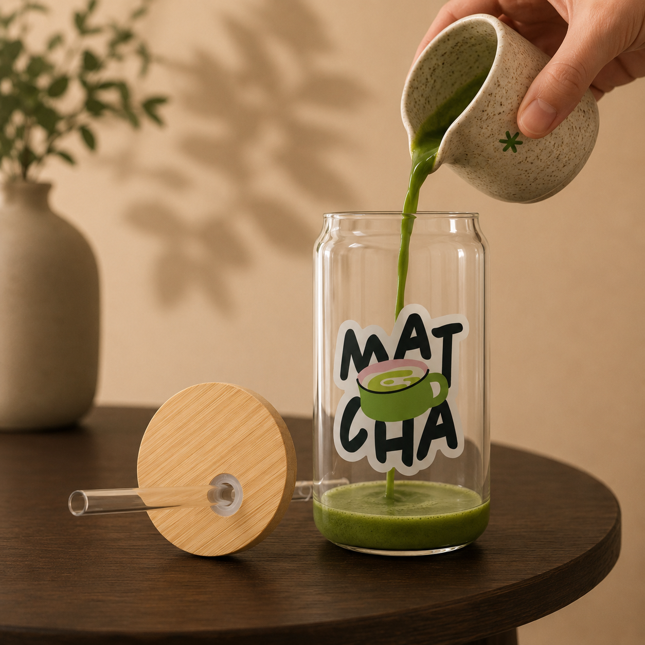 🍵 Sipperglas „Matcha Cha“