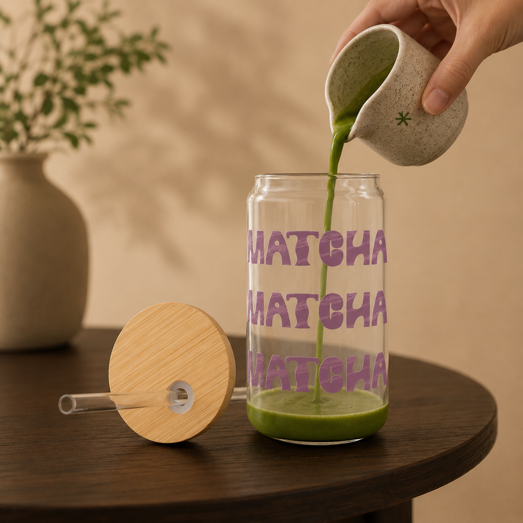 💗🍵 Sipperglas „Blush Matcha“