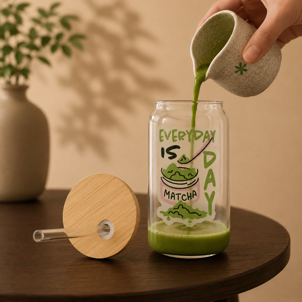 🍵 Sipperglas „Daily Matcha“