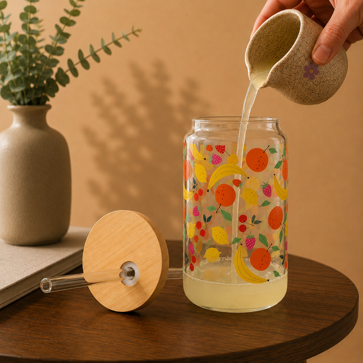 💛🍋 Sipperglas „Tutti Frutti“