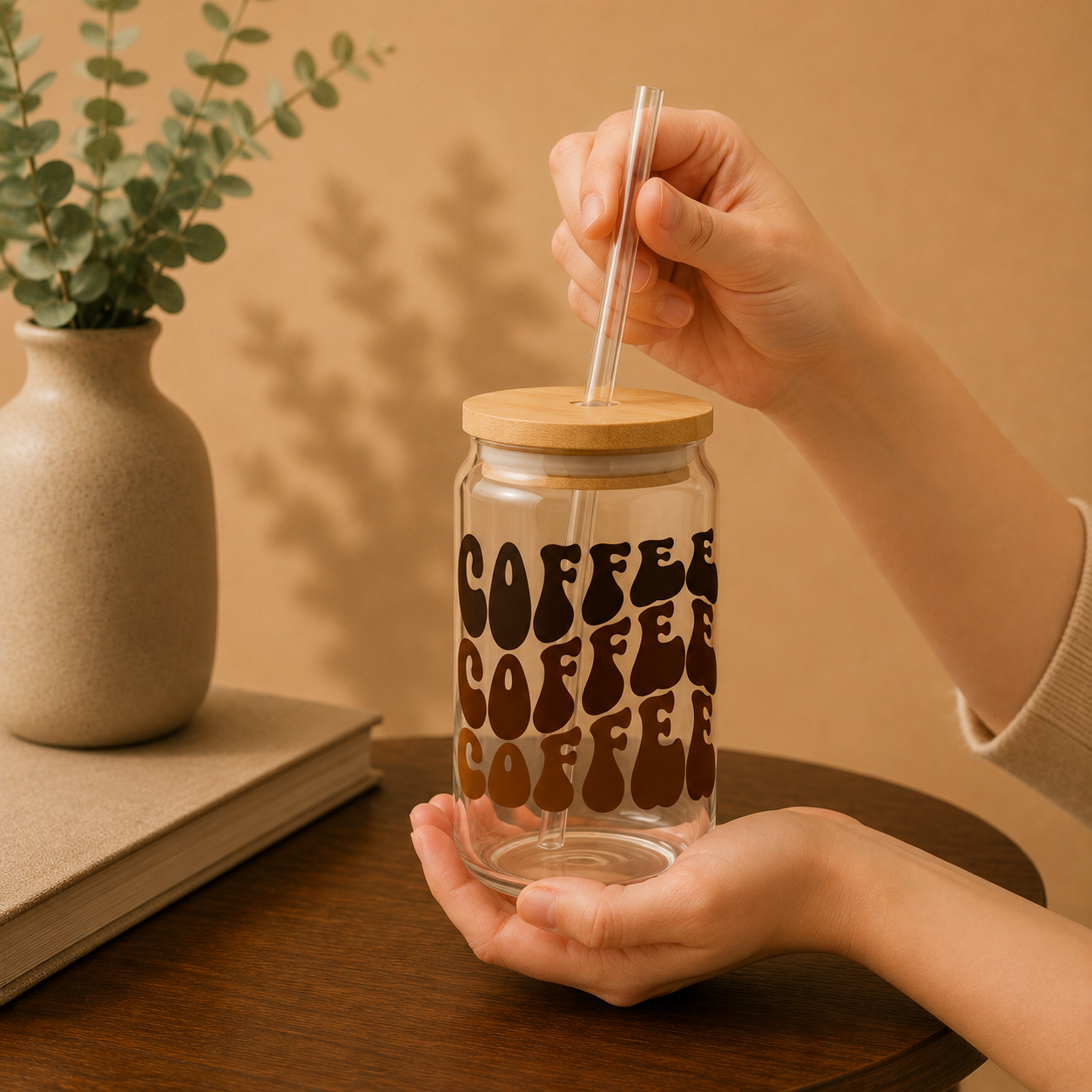🤎☕ Sipperglas „Mocha Coffee“